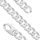 Lant barbati argint rodiat cubanez plat 11,5 mm x 55 cm DiAmanti PancerkaP300-55cm-AS